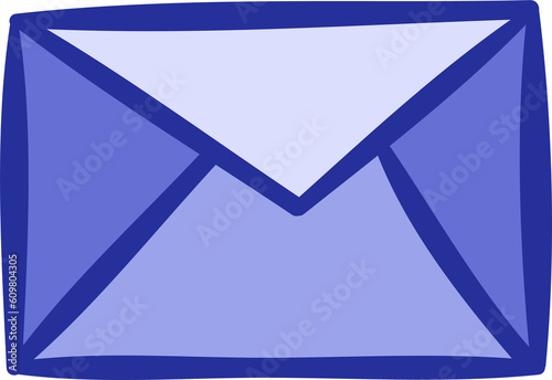 Email hand drawn filled outline style