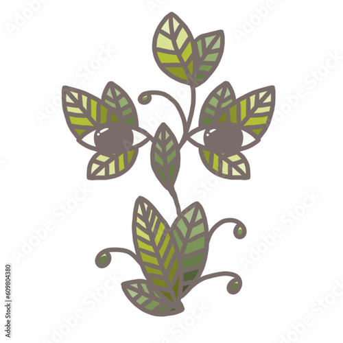 a twig plant with eyes funny cute picture