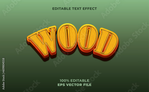 3d wood text effect

