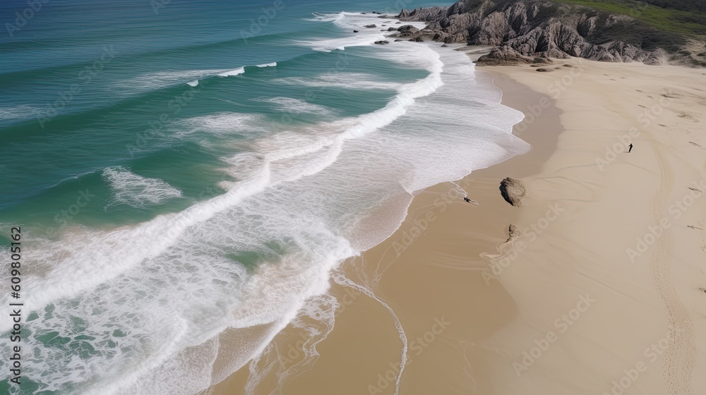 Above the Azure: Drone-Captured Beauty of a Beach