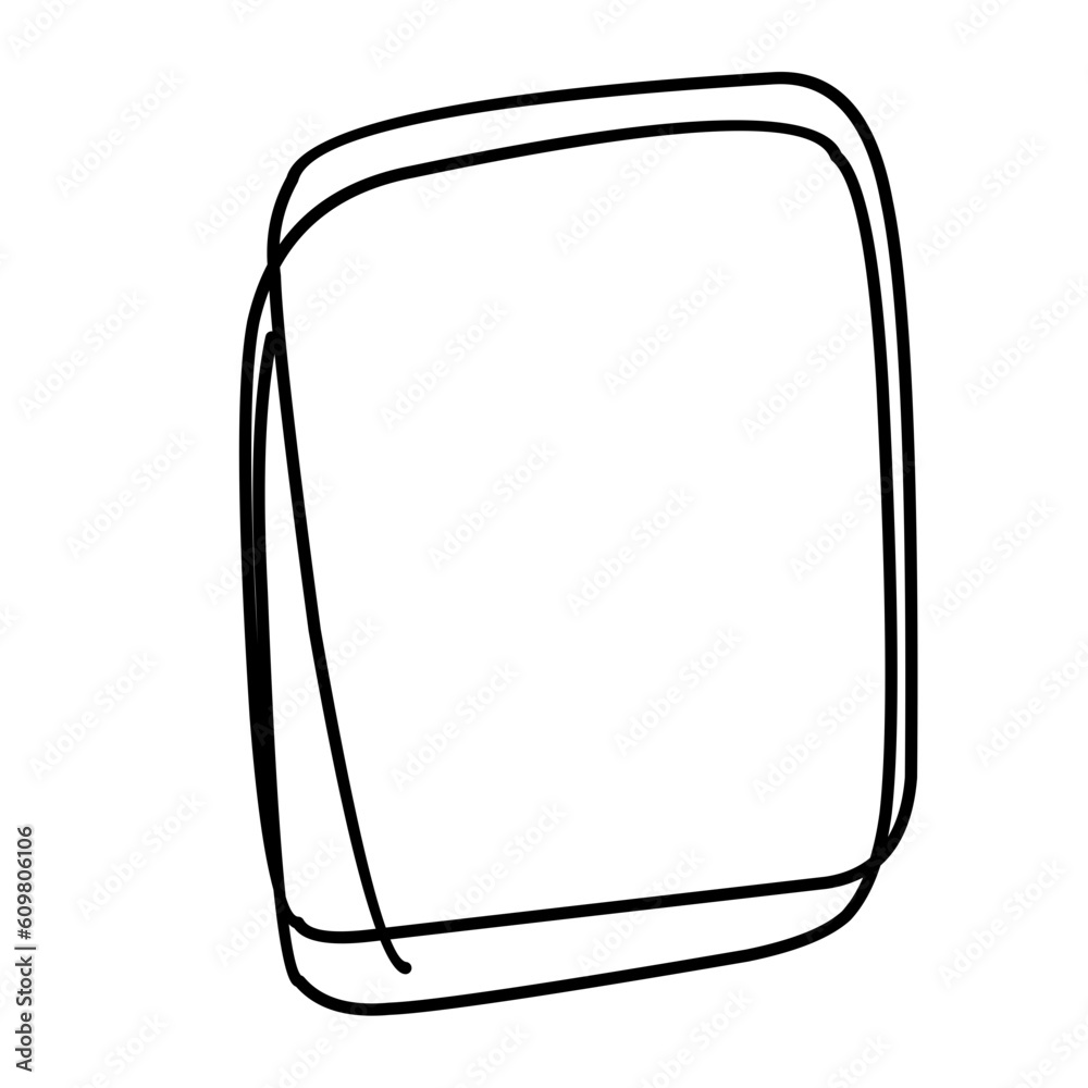 Vector hand drawn boxes, empty picture frame, black outline, rectangle or square shape. Vector hand drawn boxes, empty picture frame, black outline, rectangle or square shape.