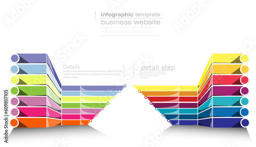 infographic template.business website .idea and concept think creativity modern  design vector.
