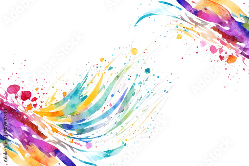 Watercolor background with splashes for artistic wedding invitation, decoration, banner, background, template postcard design. Abstract watercolor in trendy minimal style 