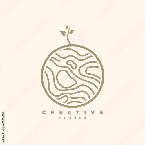 Wooden sawmill pattern logo design vector