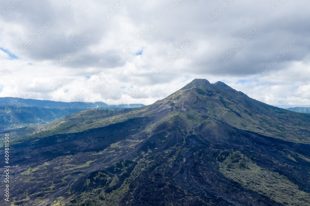 Mount Agung volcano closeup