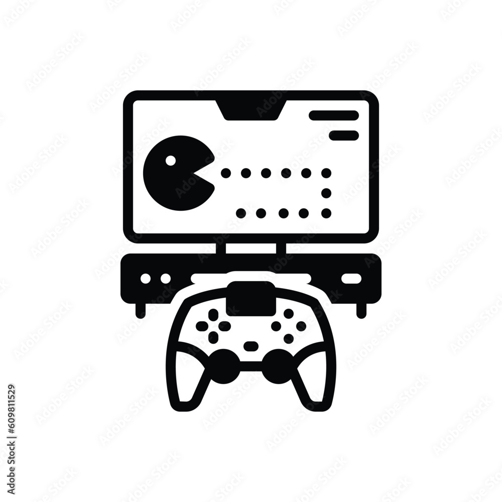 Black solid icon for game Black solid icon for game