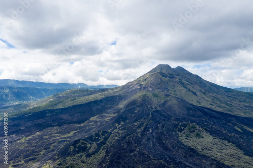 Mount Agung volcano closeup