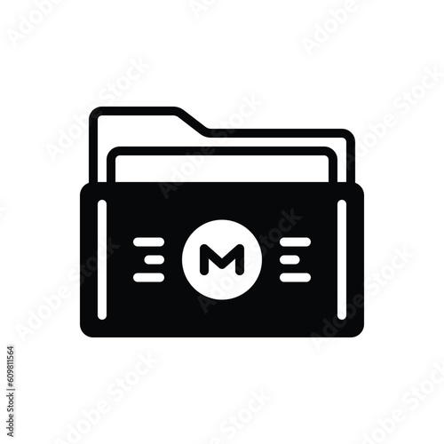 Black solid icon for mega 
