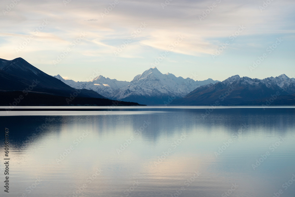 New Zealand mountain Aoraki / Mount Cook at sunset New Zealand mountain Aoraki / Mount Cook at sunset