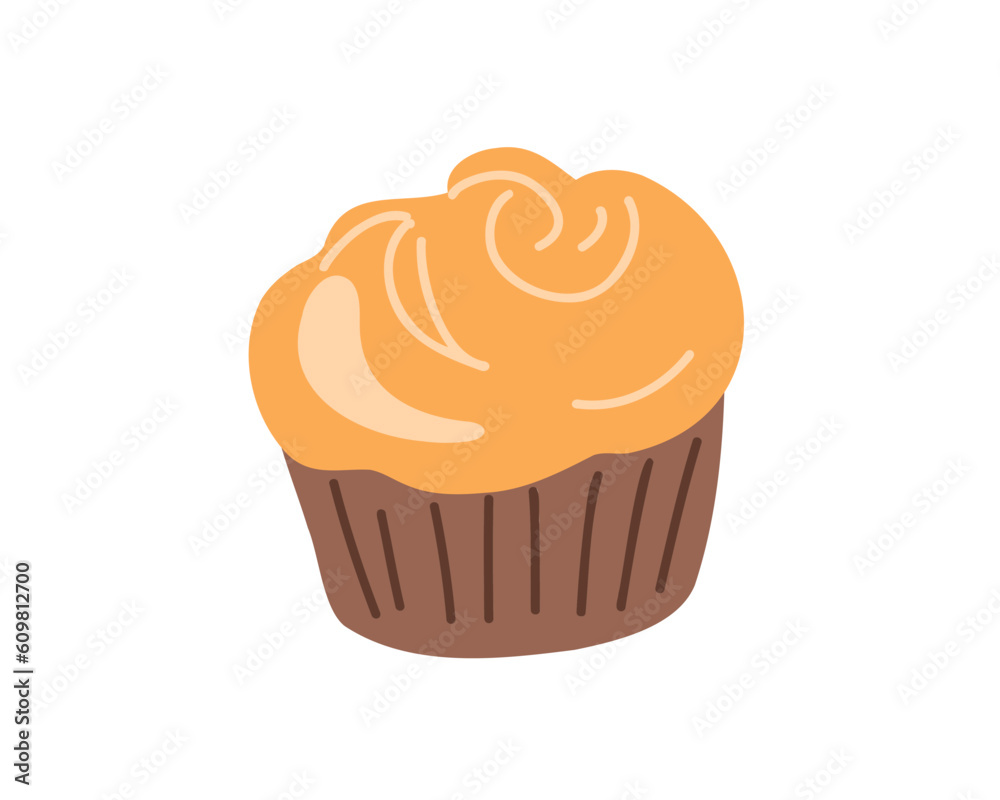 Cupcake, vector illustration isolated on white background Cupcake, vector illustration isolated on white background