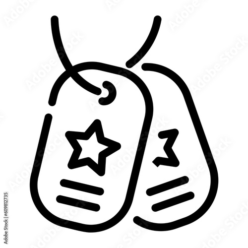 military tag Line Icon