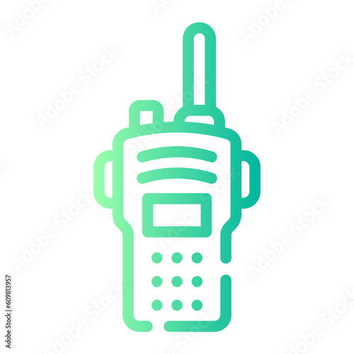 walkie talkie Line Gradient Icon