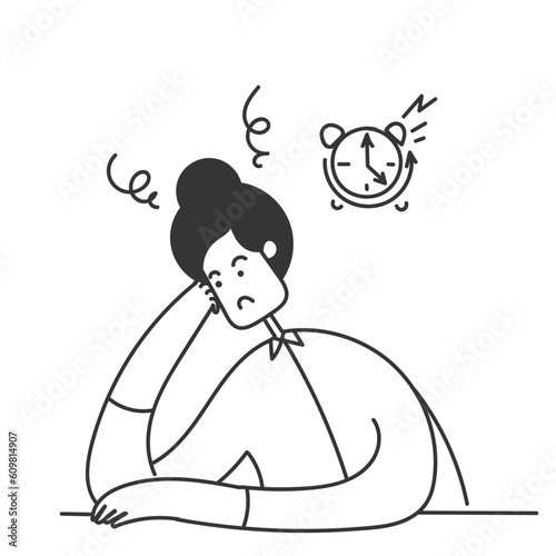 hand drawn doodle people get confused with work deadlines illustration