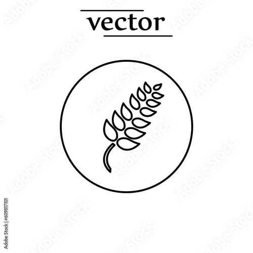 Gluten free vector icon illustration on white background.