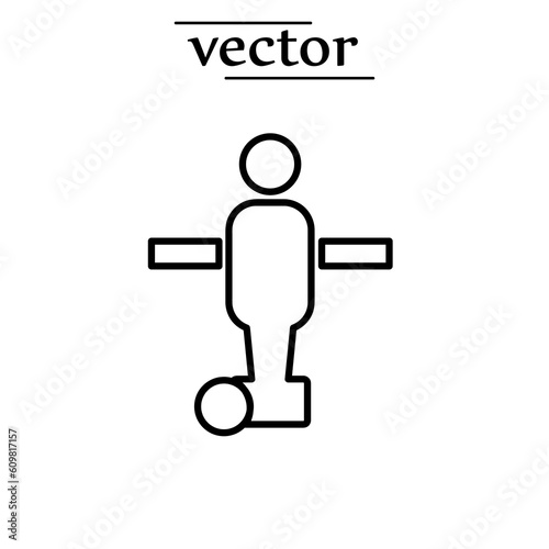 foosball icon, vector illustration flat design on white background..eps