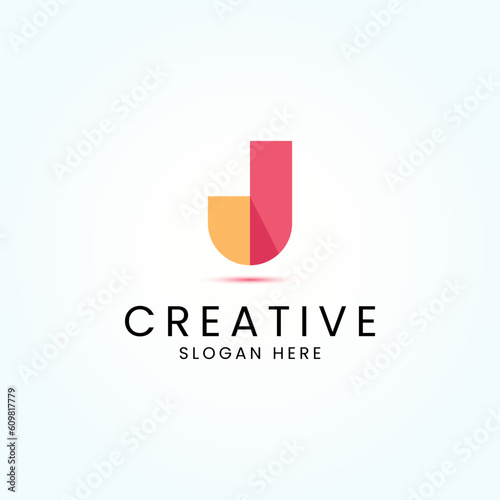 Creative and Modern Letter J Logo Design Vector Image