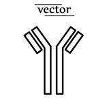 Antibody icon vector illustration on white background.
