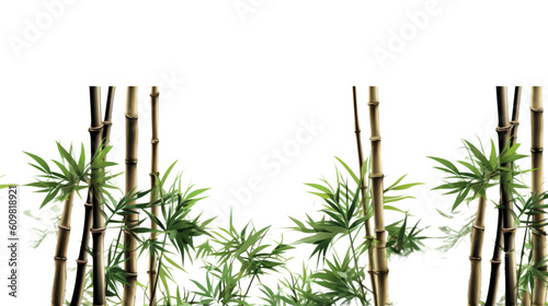 towering bamboo stalks in a peaceful zen garden isolated on a transparent background for design layouts © Perfect PNG