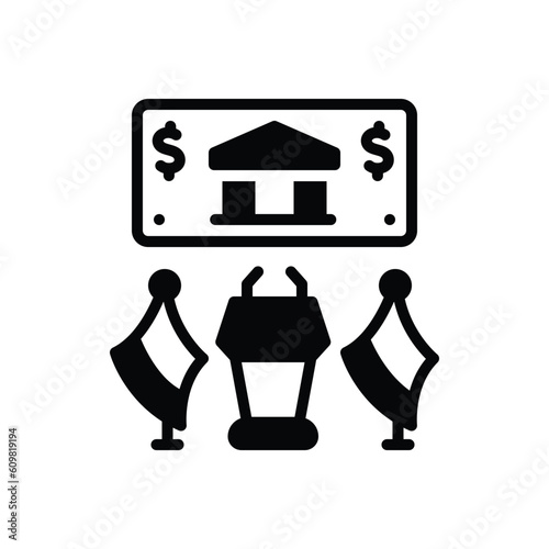 Black solid icon for fed 