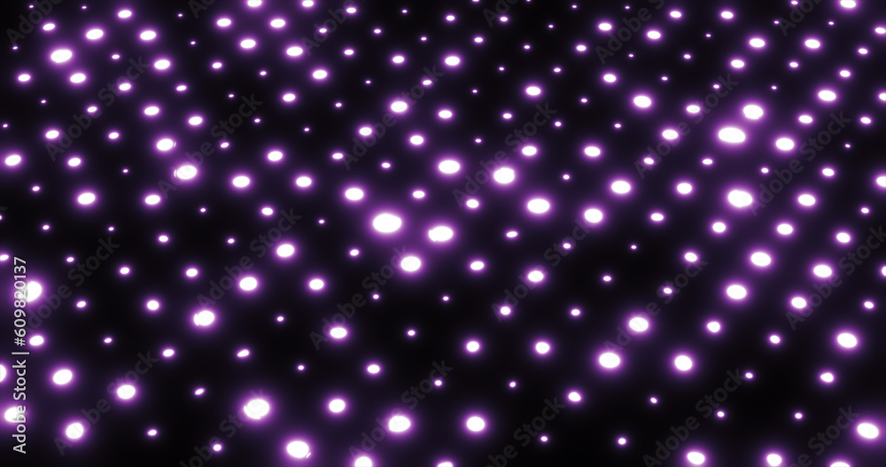 Abstract background of purple flashing dots