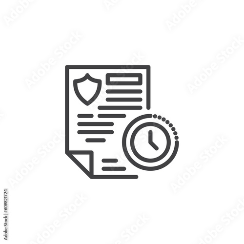 Term insurance line icon