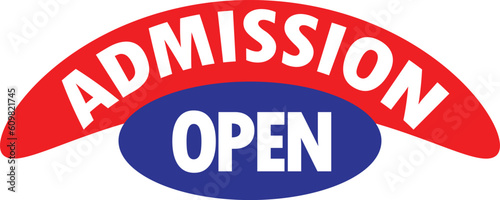 school admission open banner tag abstract shape