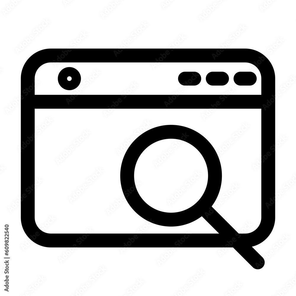IT、プログラム、プログラミング、検索、虫眼鏡を表すラインスタイルのアイコン IT、プログラム、プログラミング、検索、虫眼鏡を表すラインスタイルのアイコン