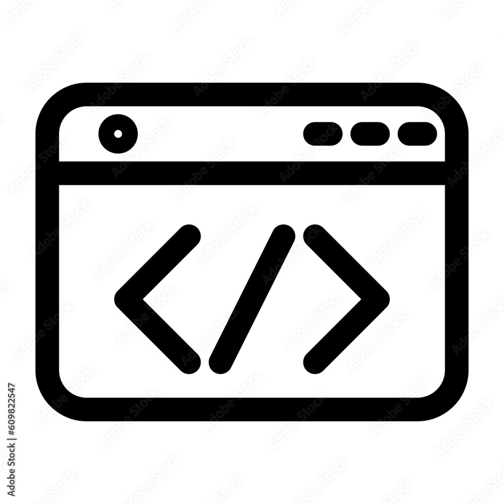 IT、プログラム、プログラミングを表すラインスタイルのアイコン IT、プログラム、プログラミングを表すラインスタイルのアイコン