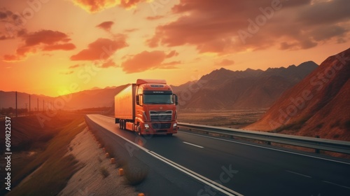 truck on the highway © Zain Graphics