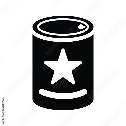 Camping, canned, food icon.