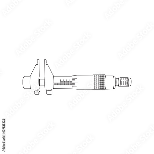 Obraz na plátně micrometer measuring instrument icon