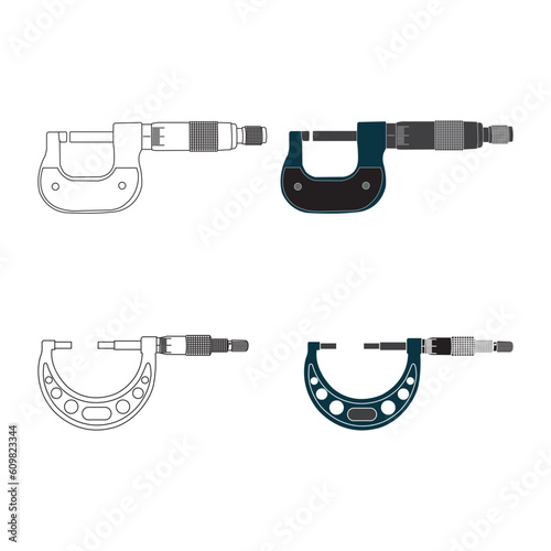 micrometer measuring instrument icon