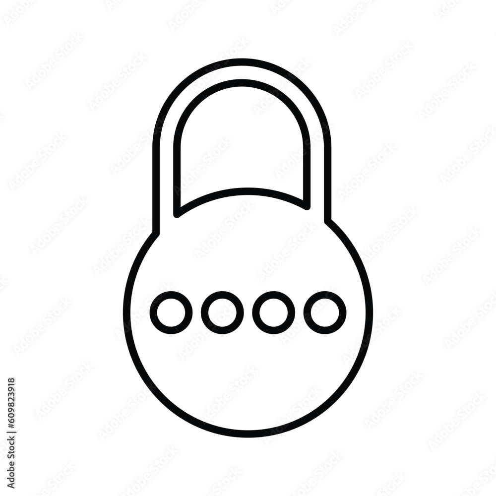 Lock, password, private icon. Line, outline symbol. Lock, password, private icon. Line, outline symbol.