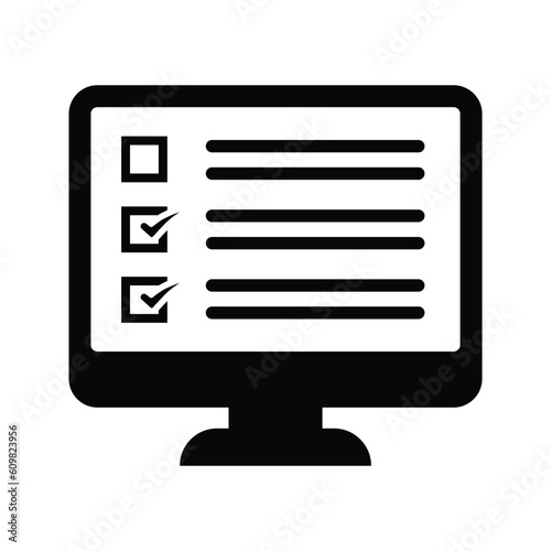Online survey, question, questionnaire icon.