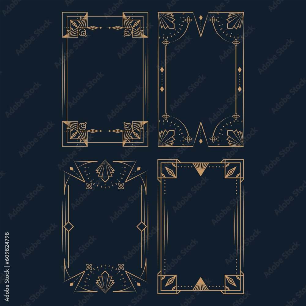 Obraz premium Vintage Art Deco Frames Object