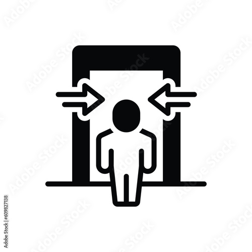 Black solid icon for intake 