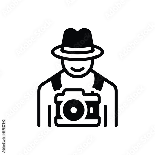 Black solid icon for photographers 