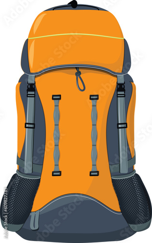 Vector illustration of Backpack, Travelling bag