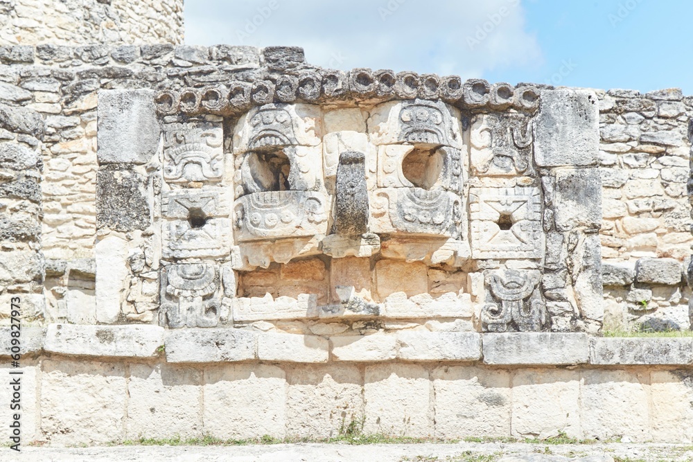 Mayapan, the last of the great Mayan cities, was built as a smaller copy of nearby Chichen Itza, also in Yucatan, Mexico