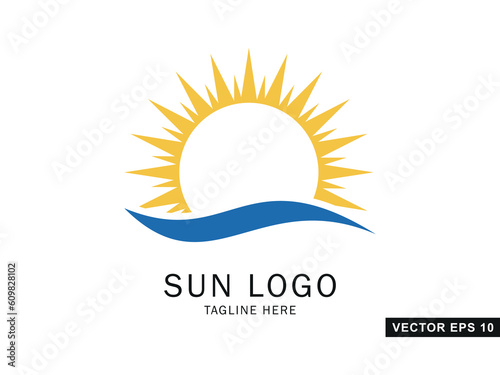 sun logo design template