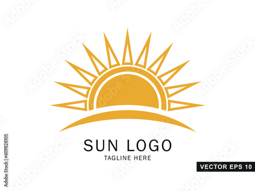 sun logo design template