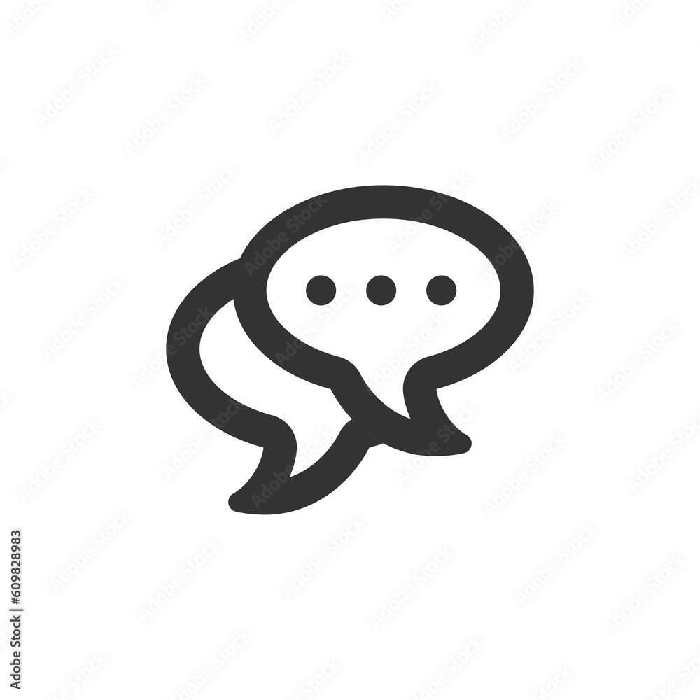 Chat speech bubble and dialog balloon line style vector icon Chat speech bubble and dialog balloon line style vector icon