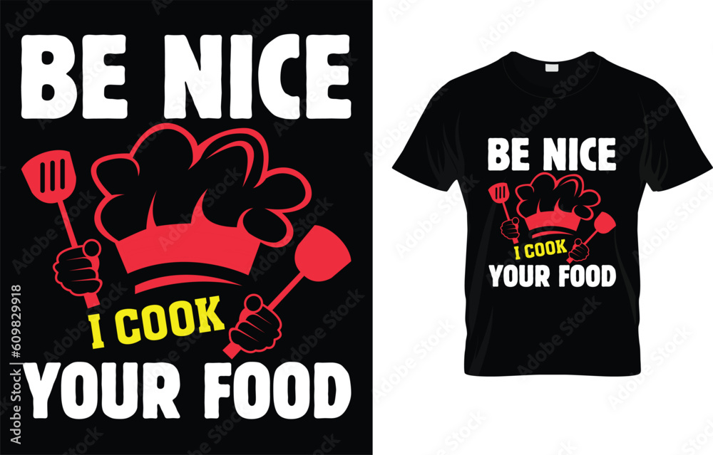 Obraz premium Funny Chef Art For Men Women Restaurant Cooking Food Lover T-Shirt