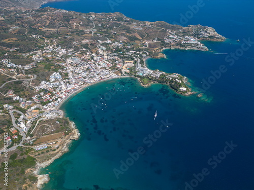 Hagia Pelagia Beach and gulf in Heraklion Crete Greece © Greekphoto
