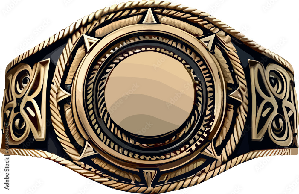 Pattern belt world champion martial arts vector isolated Stock Vector