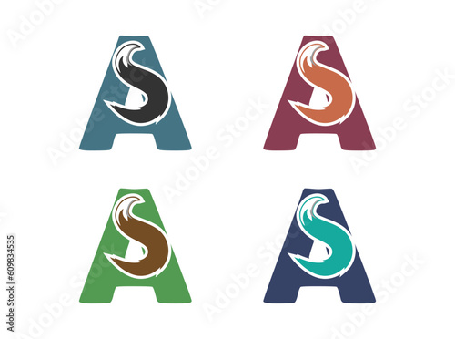 Initial Letter A With Fox Tail Logo Design Template Vector Royalty Free SVG, Cliparts, Vectors, A Logo Vector Art, Icons, and Graphics for Free Download, Premium Vector | Creative letter a o elegant .