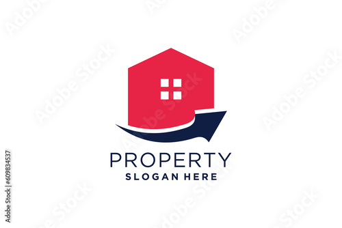 Property investment logo design vector with modern style