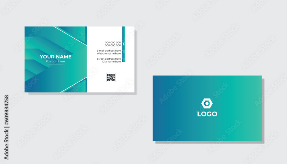 Clean and creative business card design template .
