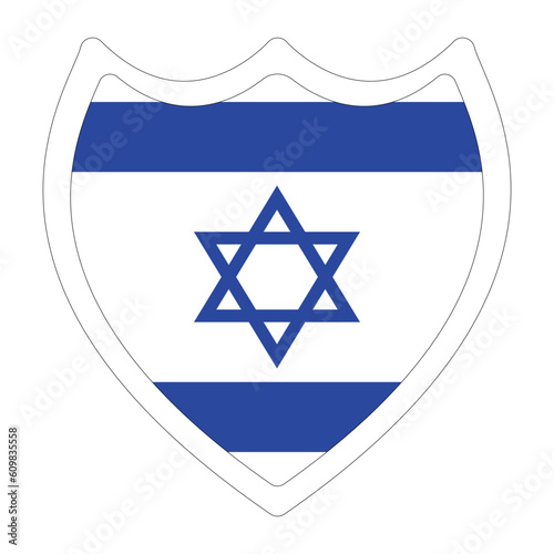 Israel Flag. Flag of Israel in design shape 