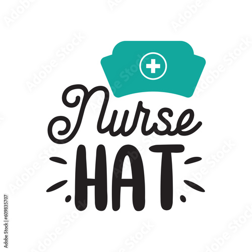 Nurse Hat Vector Design on White Background
